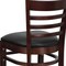 Flash Furniture Ladder Back Mahogany Wood Restaurant Barstool, Black Vinyl Seat, PK2 2-XU-DGW0005BARLAD-MAH-BLKV-GG - alternate 7
